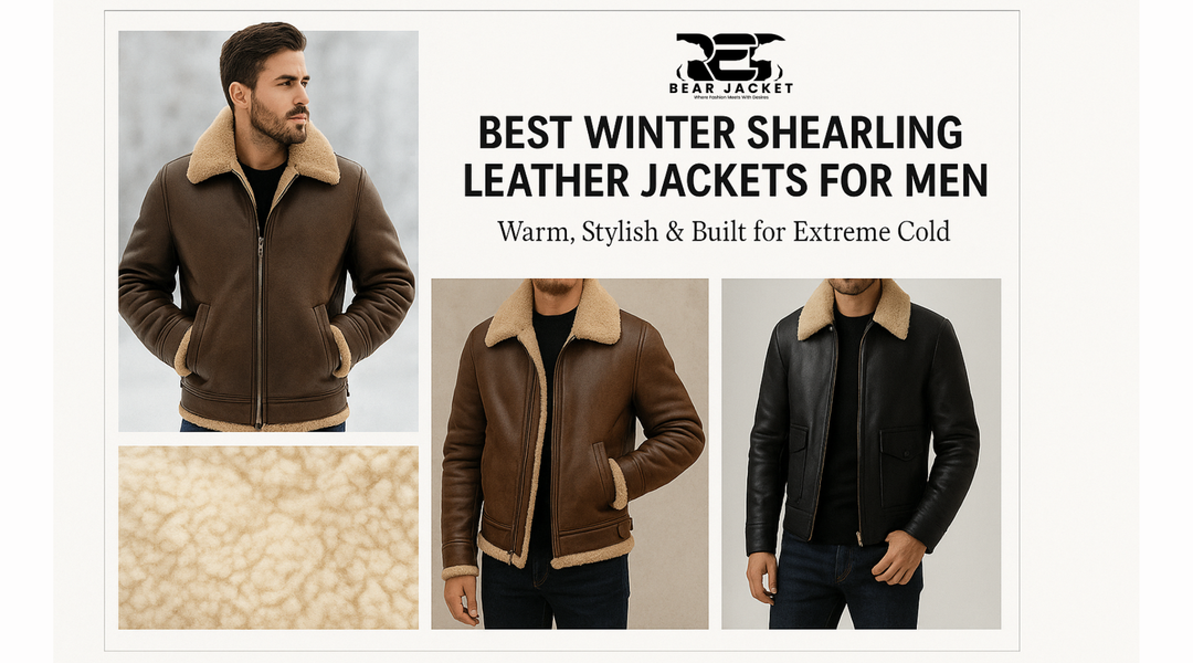 Best Winter Shearling Leather Jackets for Men – Warm, Stylish & Built for Extreme Cold