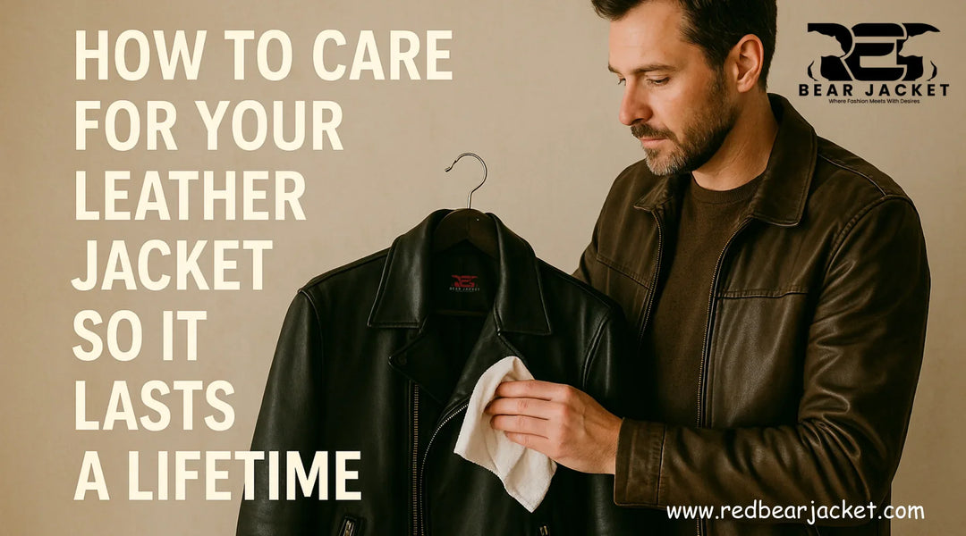 clean leather jacket at home