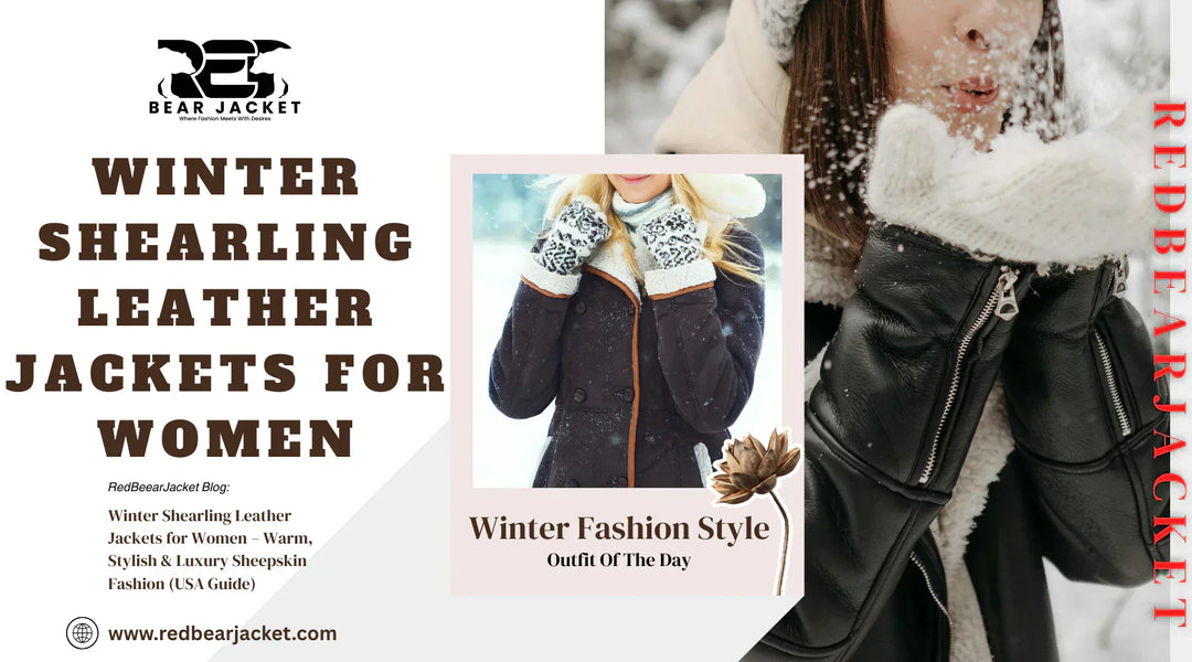 Winter Shearling Leather Jackets for Women – Warm, Stylish & Luxury Sheepskin Fashion 