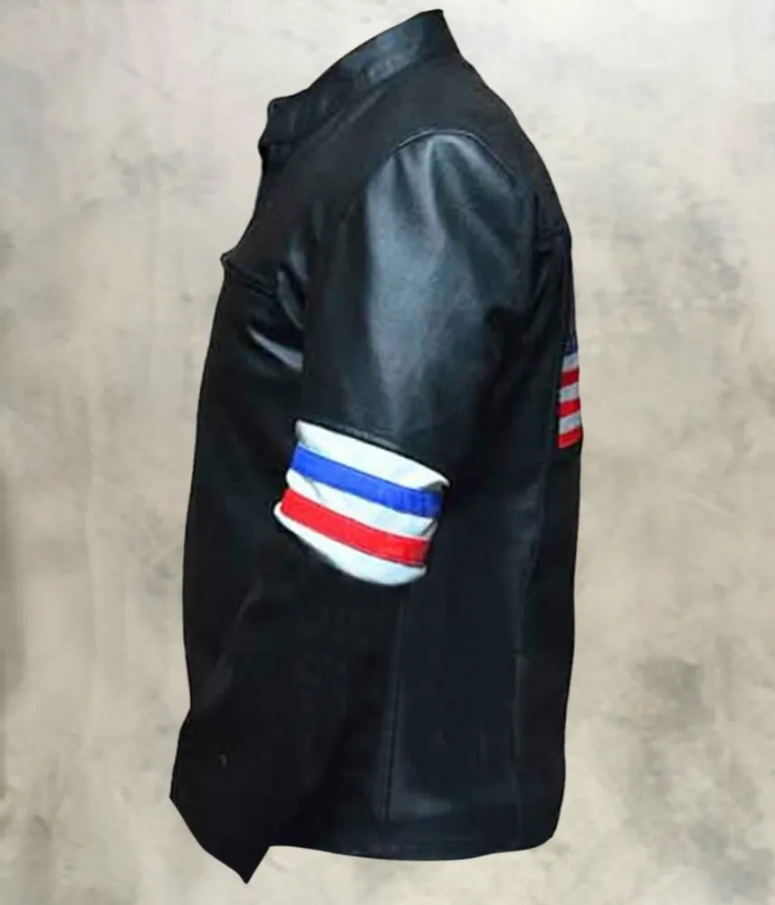 Men's Captain America Steve Rogers Easy Rider Real Sheepskin Leather Jacket