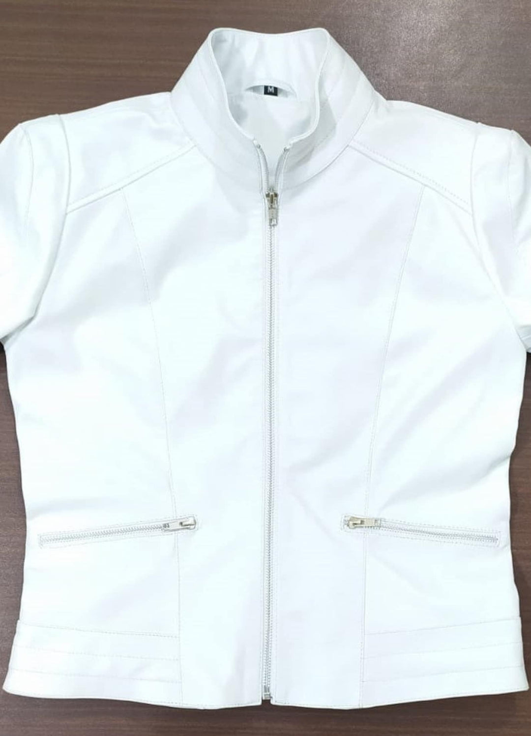 Women's Beautiful Designer Purely Organic Real Lambskin White Leather Jacket