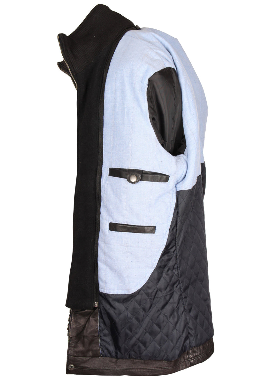 3/4 length leather jacket