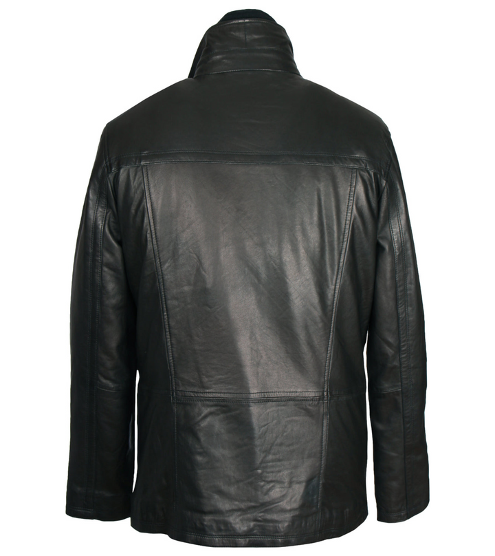 3/4 length leather jacket