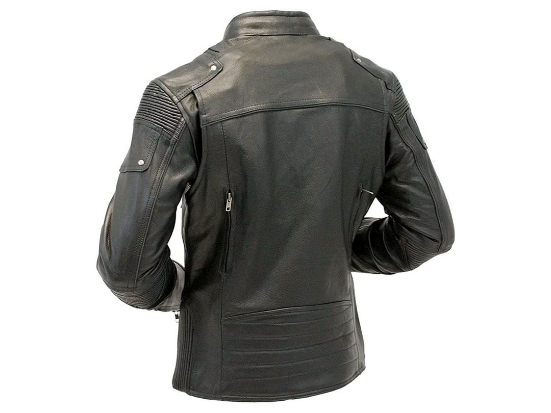 Men's Motorcycle Leather Jacket-Men's Biker Leather Jacket-Men Handmade Real Sheepskin Leather Jacket-Men Leather Jacket-Gift For Him