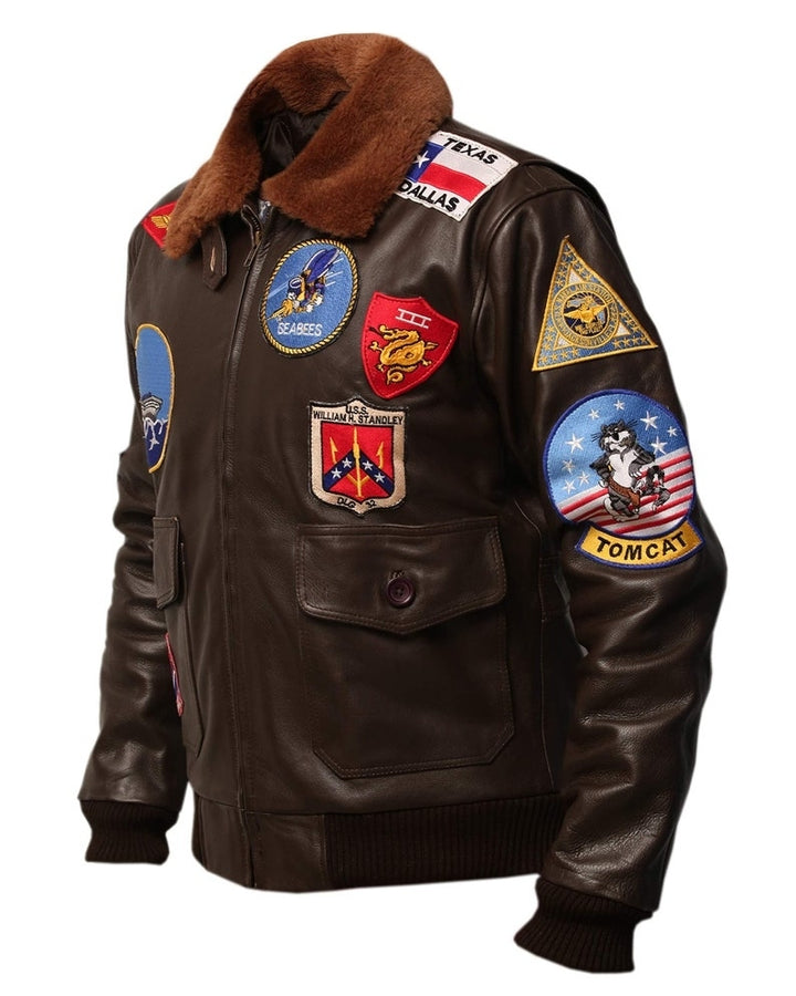 Top Gun Maverick Flying Bomber Leather Jacket