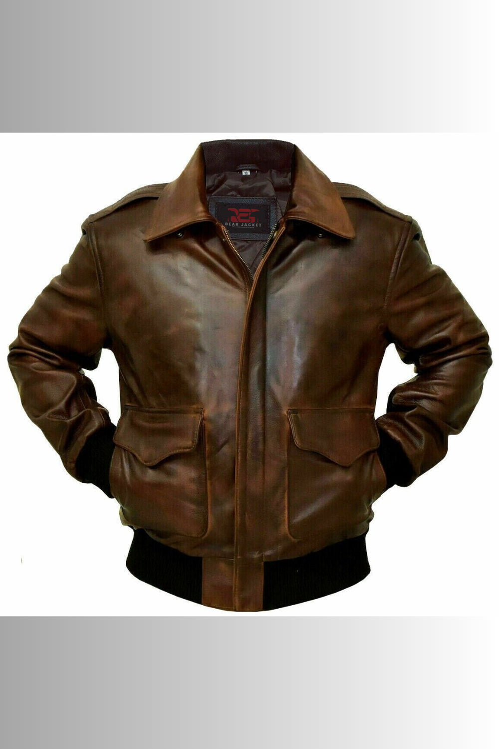 leather bomber jacket