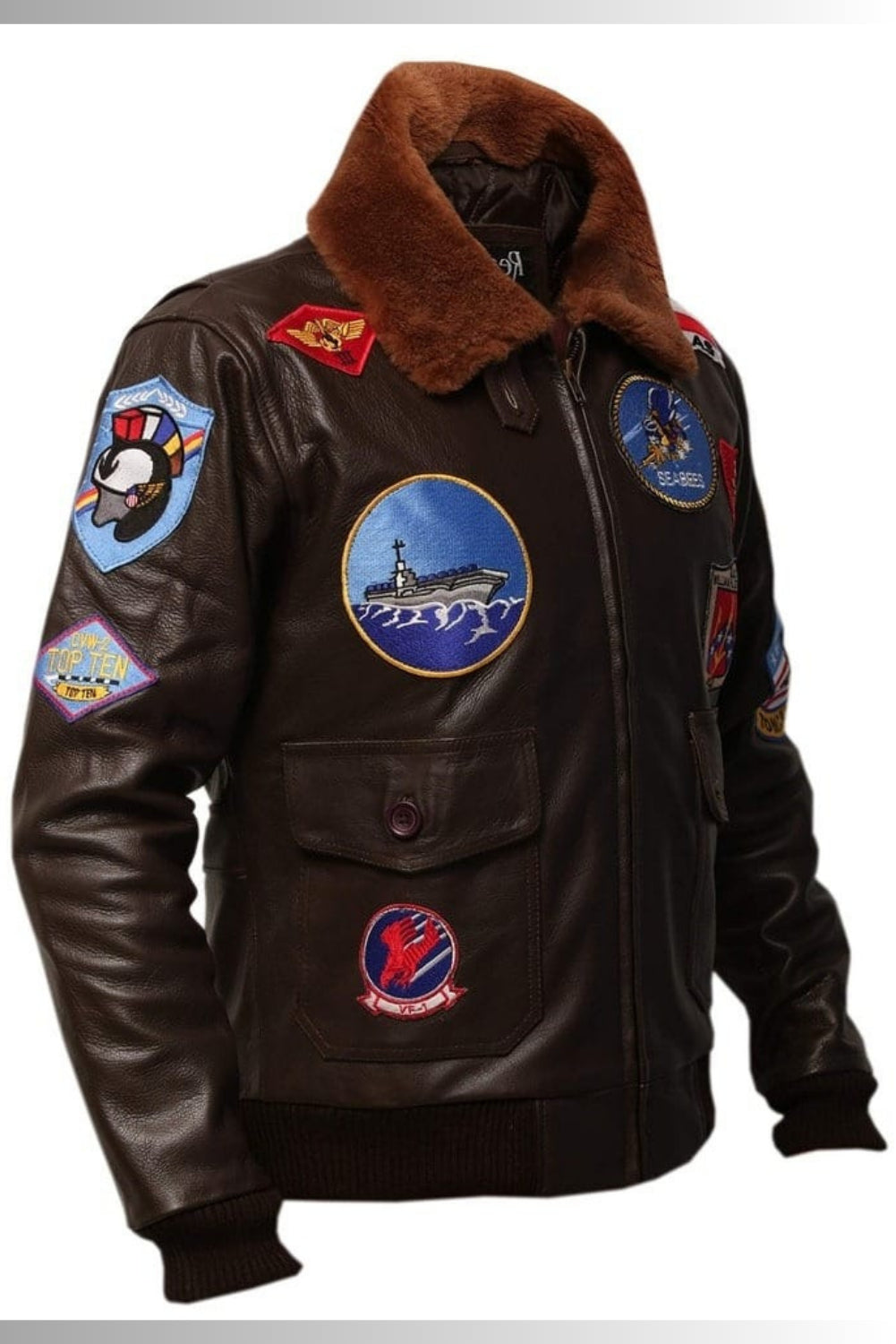 Men's Top Gun Maverick Flying Leather Bomber Jacket – Red Bear Jacket Men's Top Gun Maverick Flying Leather Bomber Jacket – Red Bear Jacket