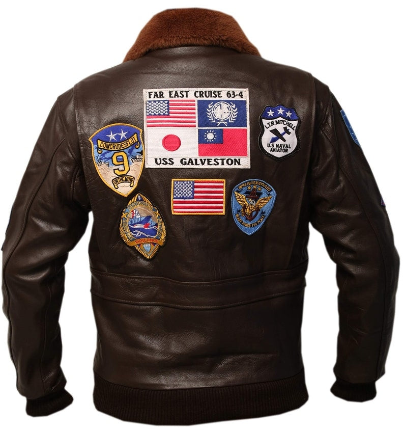 Top Gun Maverick Flying Bomber Leather Jacket