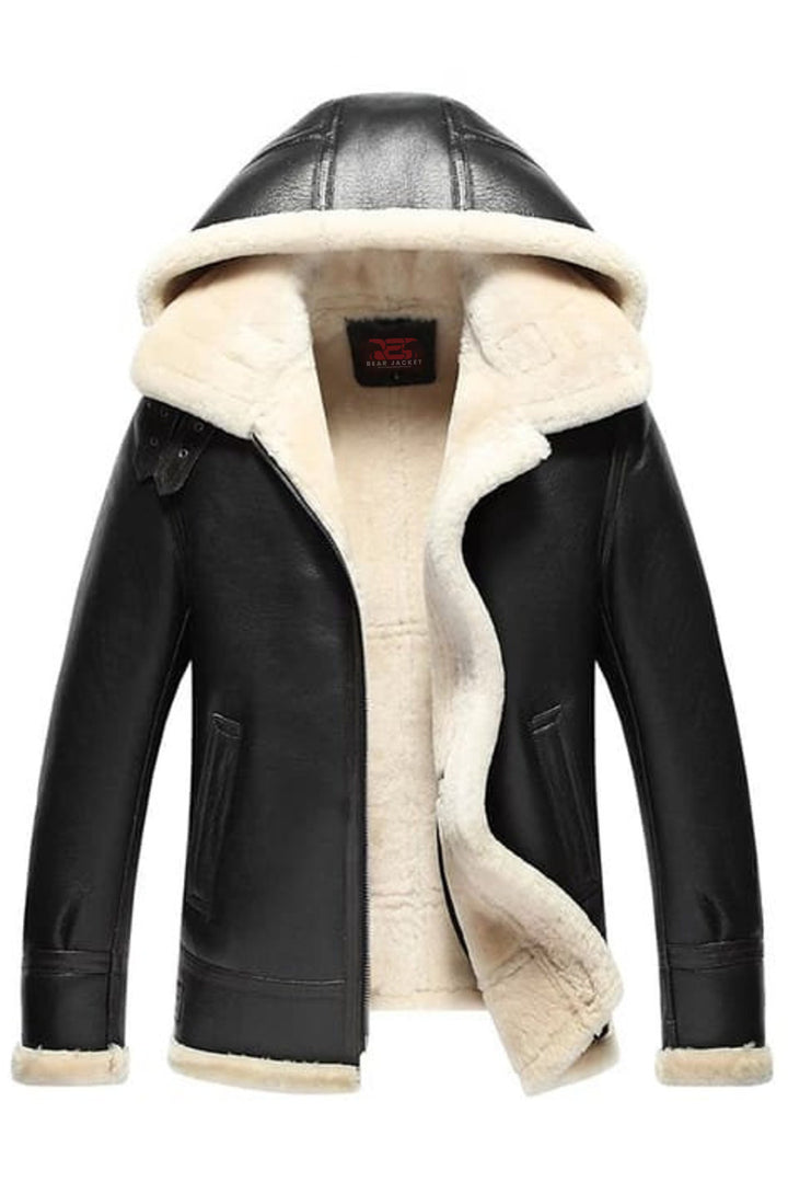 Sherpa Leather Jacket Womens