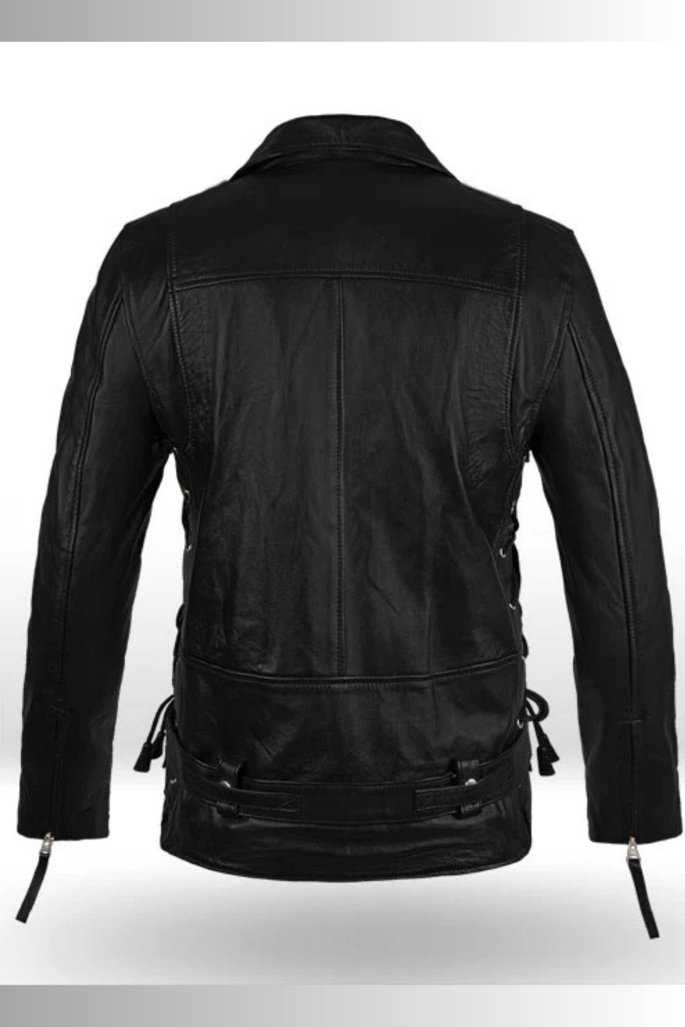 Men’s Real Leather Terminator 2 Jacket – Arnold Movie Style Biker Motorcycle Coat