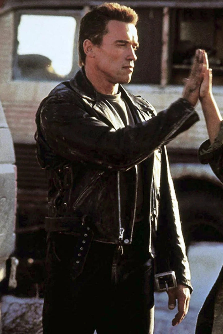 arnold schwarzenegger leather jacket