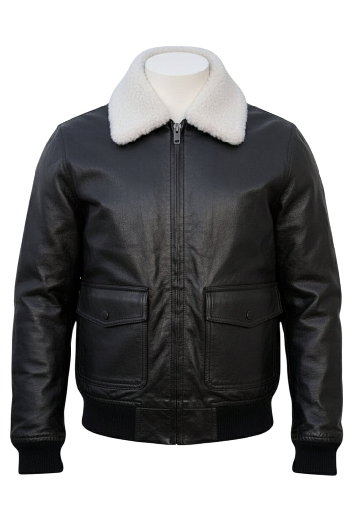 black bomber jacket