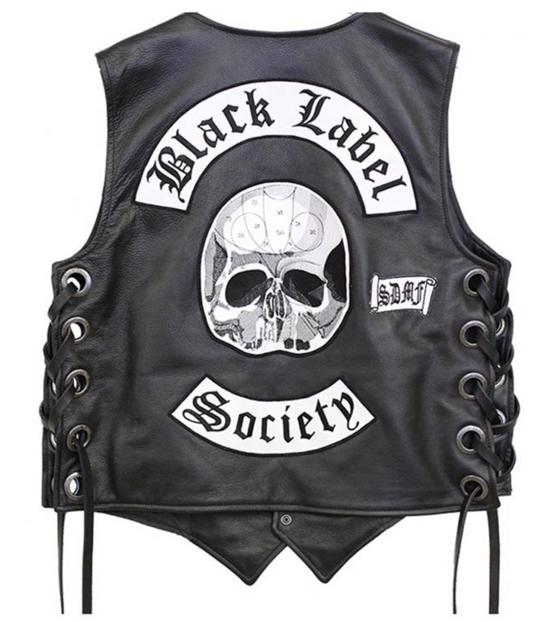 black label society biker vest