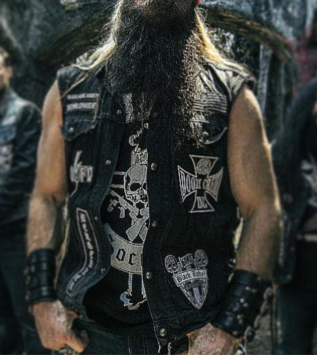 black label society motorcycle vest