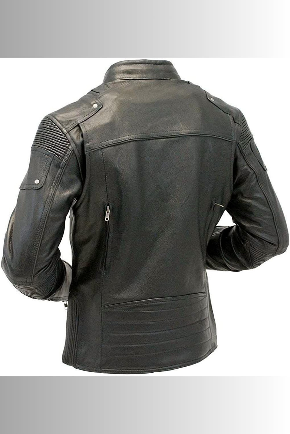black leather jacket men
