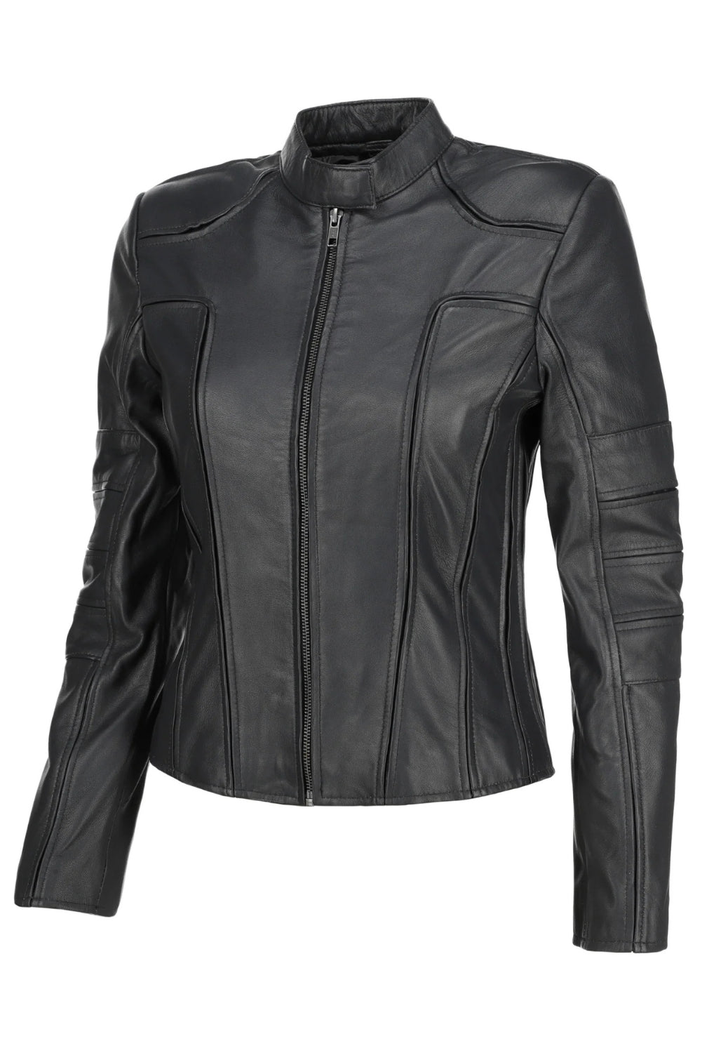 black leather jacket women