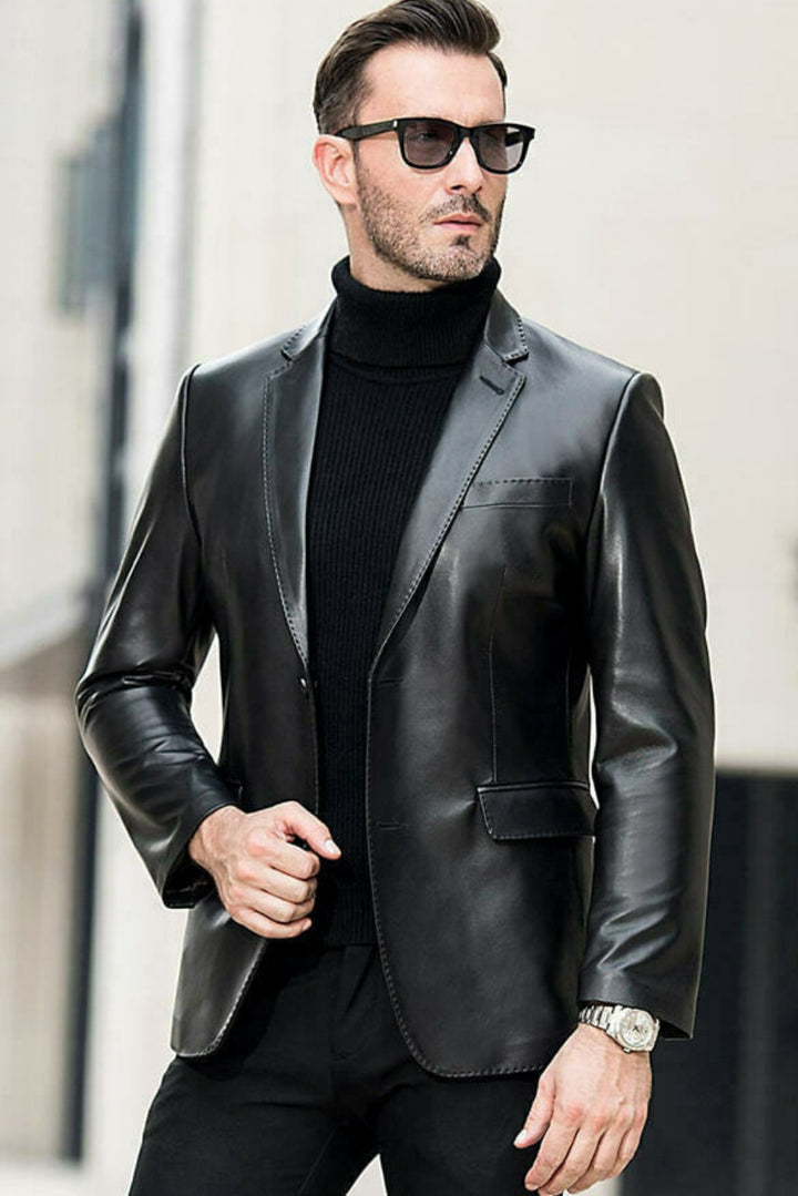 Classmith Black Leather Blazer