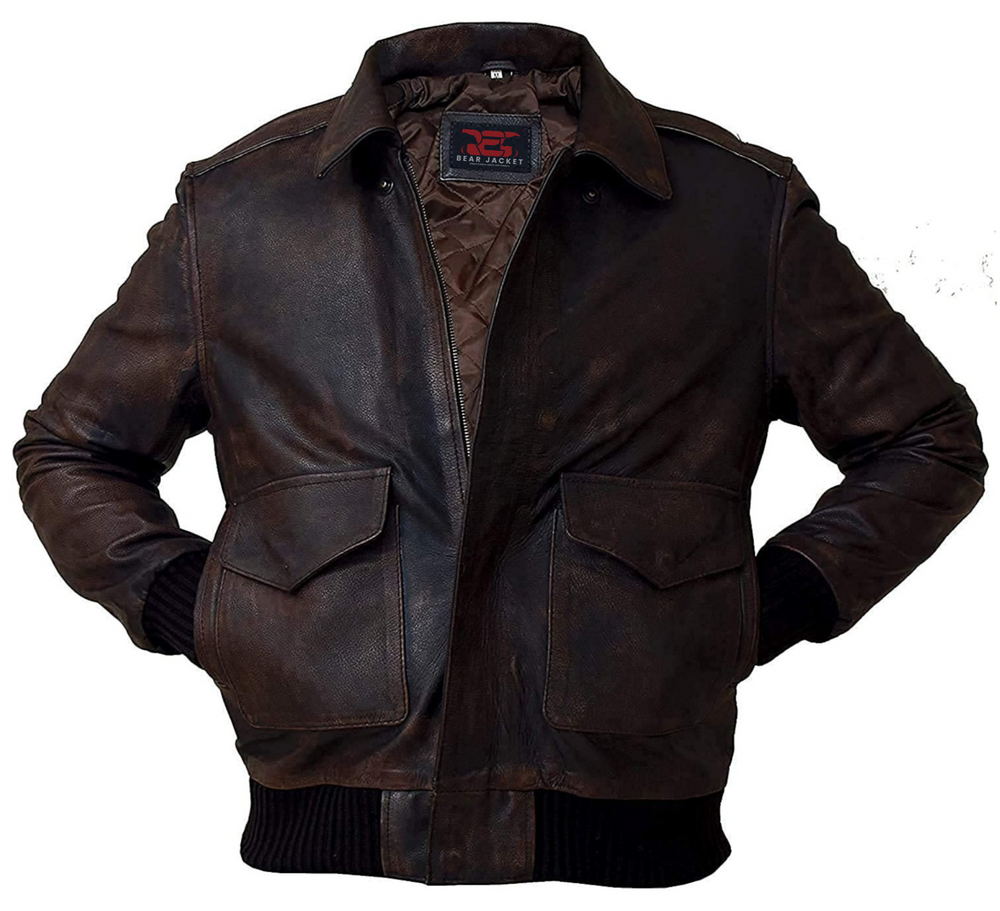 bomber leather jacket men