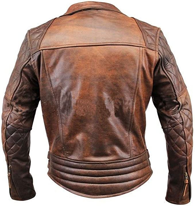 brown leather jacket men