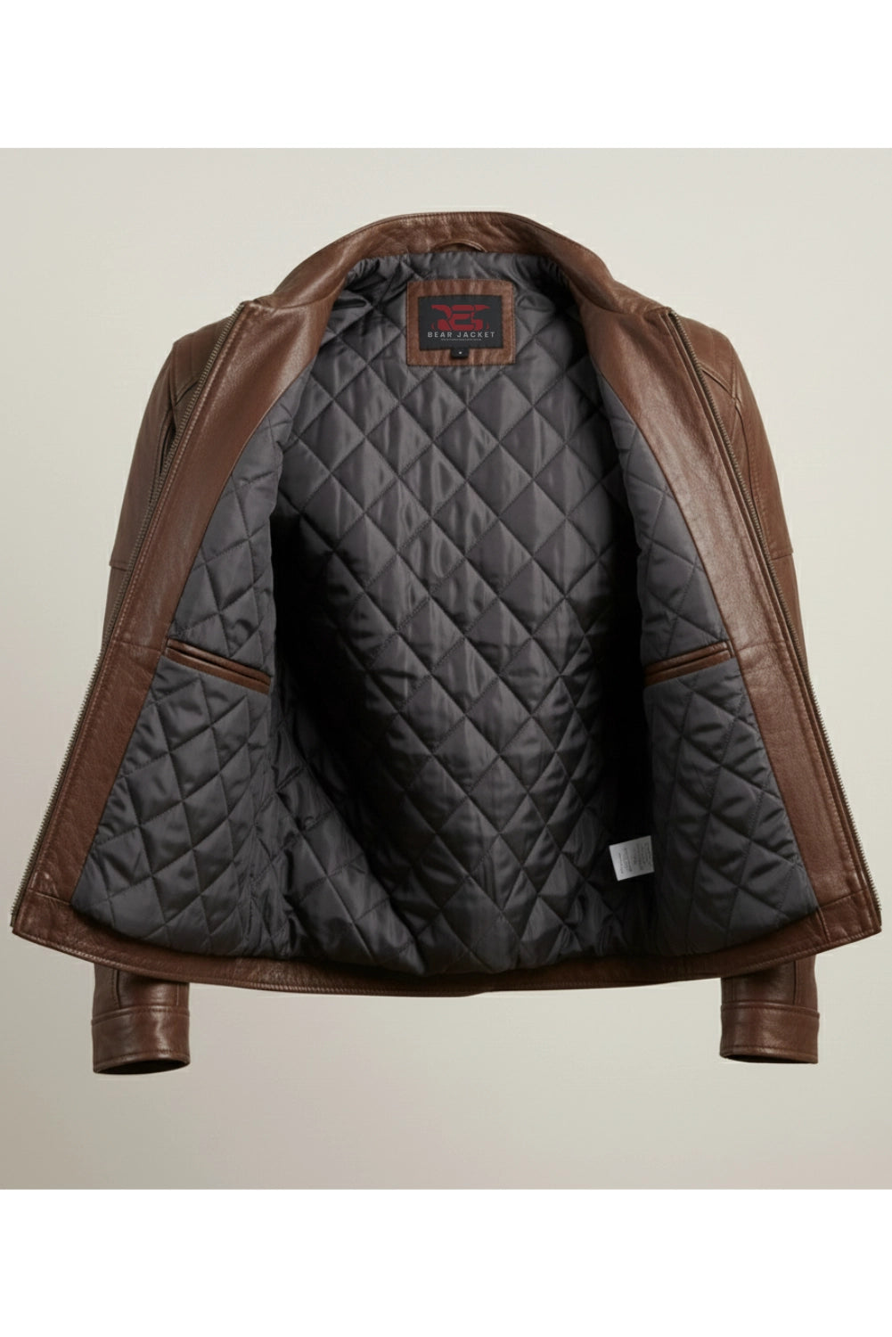 brown leather jacket outfit men