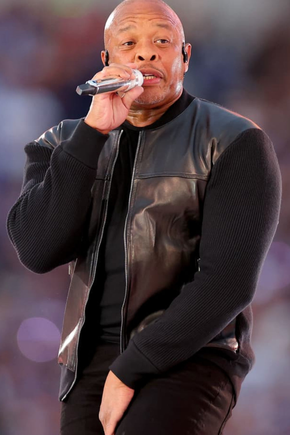 Super Bowl Dre Black Leather Jacket – Red Bear Jacket