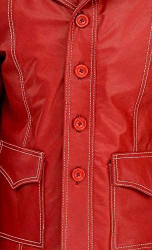 fight club red leather coat