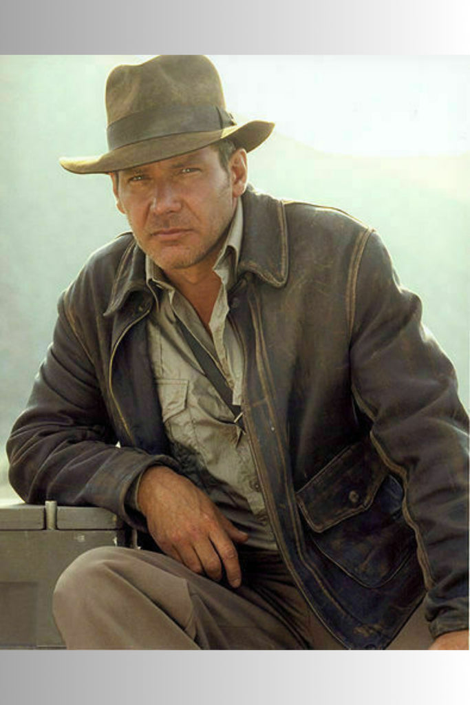 Raiders of Lost Ark Leather Jacket in Brown Indiana Jones – Red
