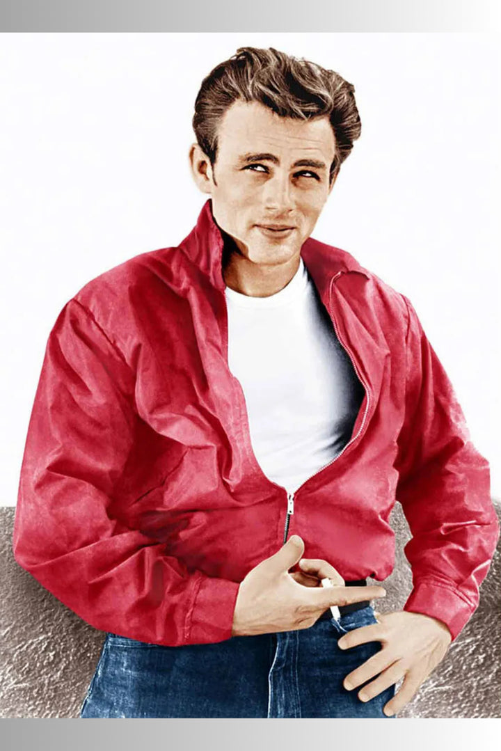 james dean in leather jacket