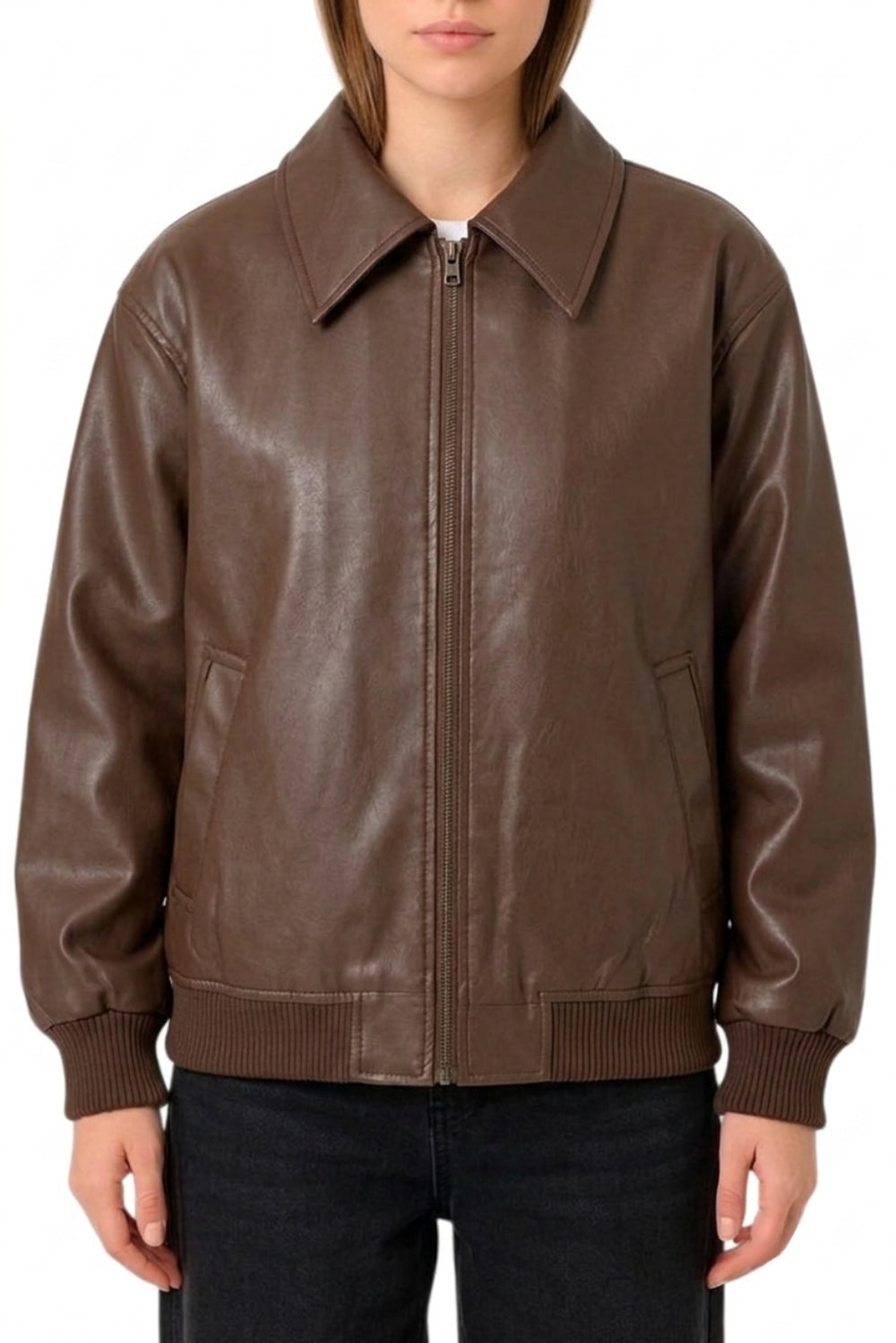 ladies oversized bomber jacket