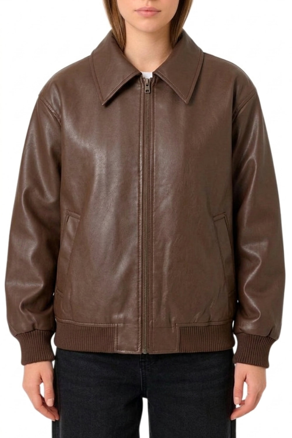 ladies oversized bomber jacket