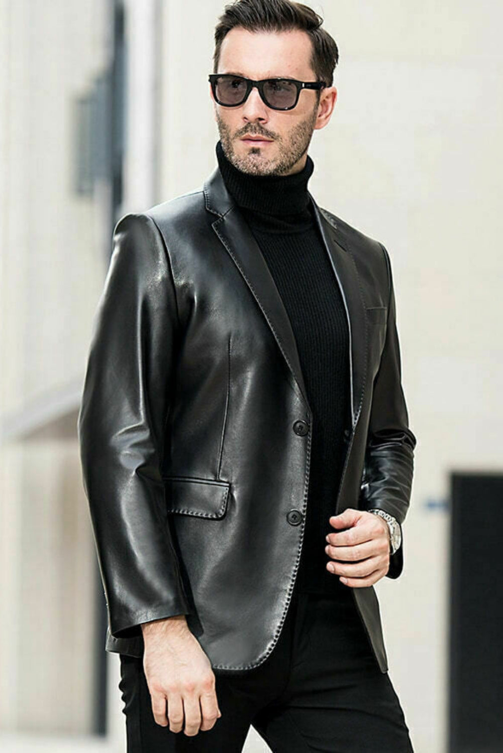 Classmith Black Leather Blazer
