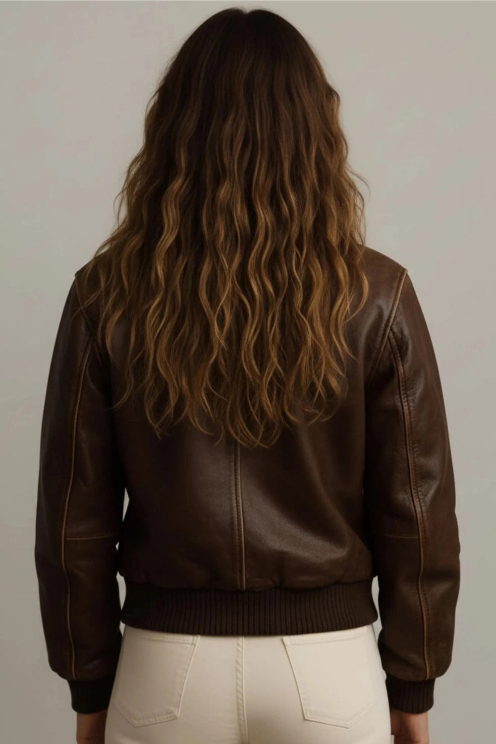 leather bomber jacket women