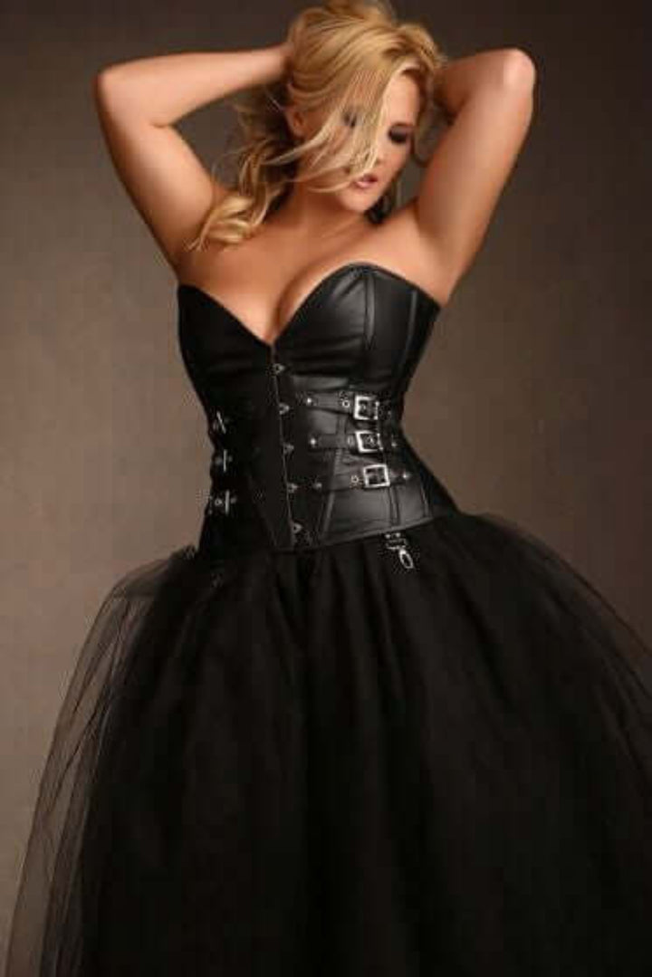 leather corset plus size