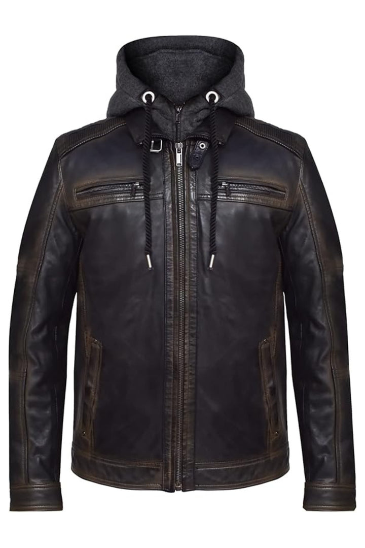 leather jacket brown colour