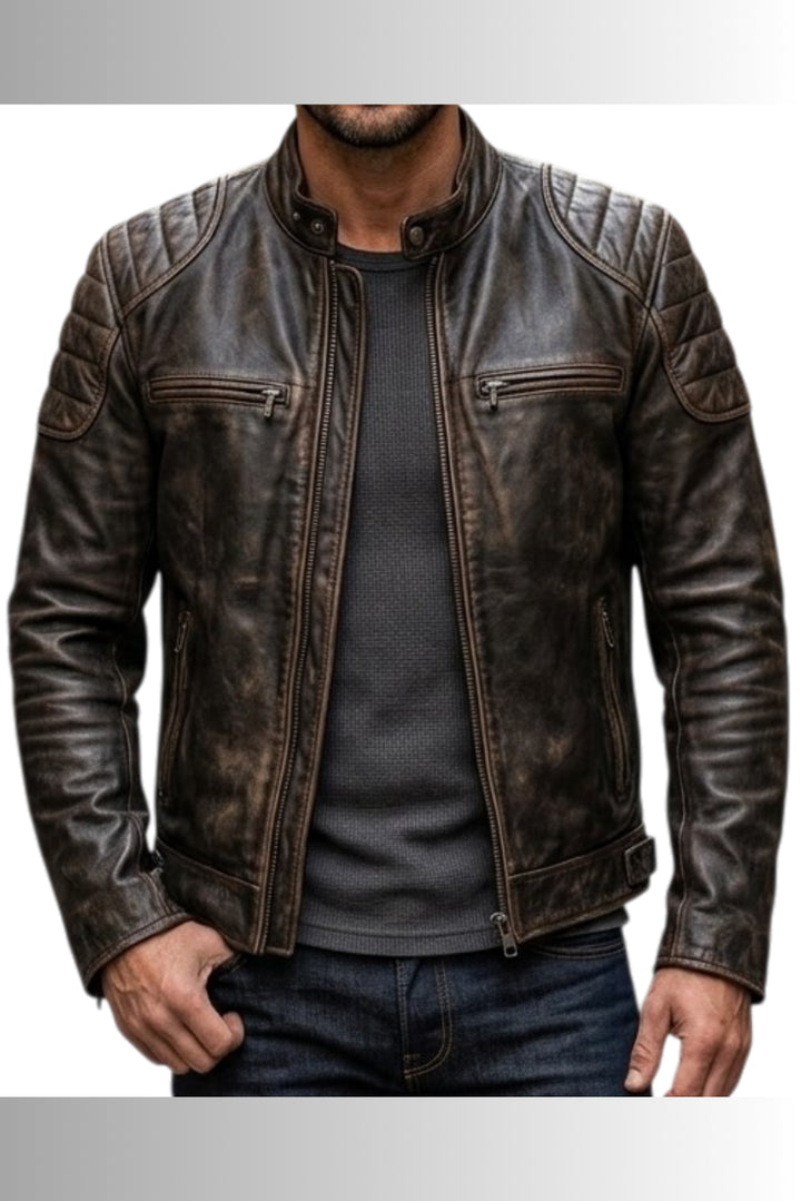 leather jacket brown colour