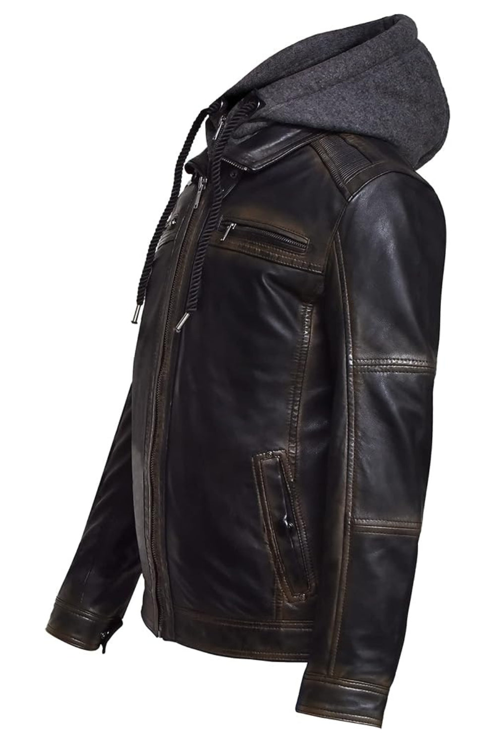 leather jacket for men brown colour