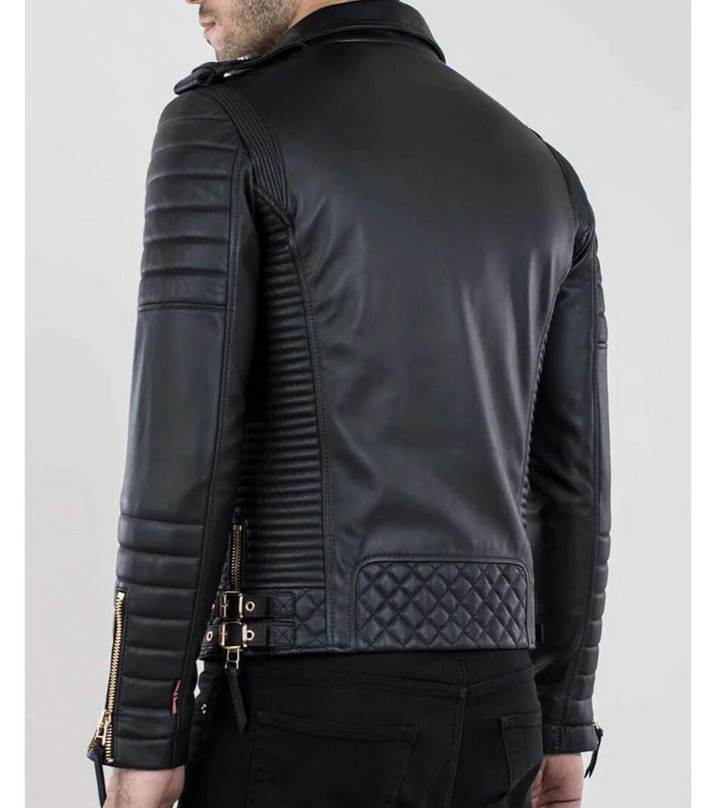 leather jacket mens black