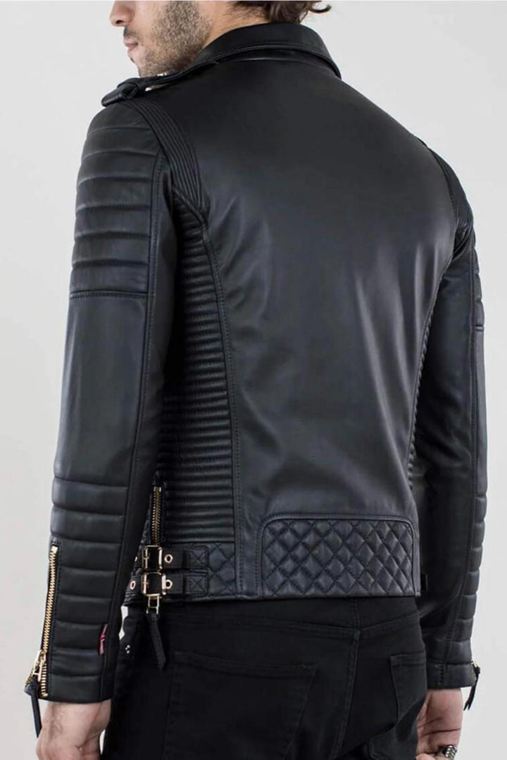 leather jacket mens black