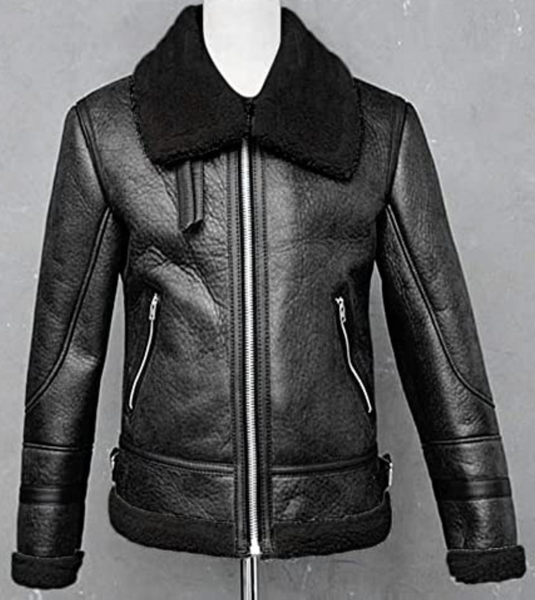 leather jacket with fur mens