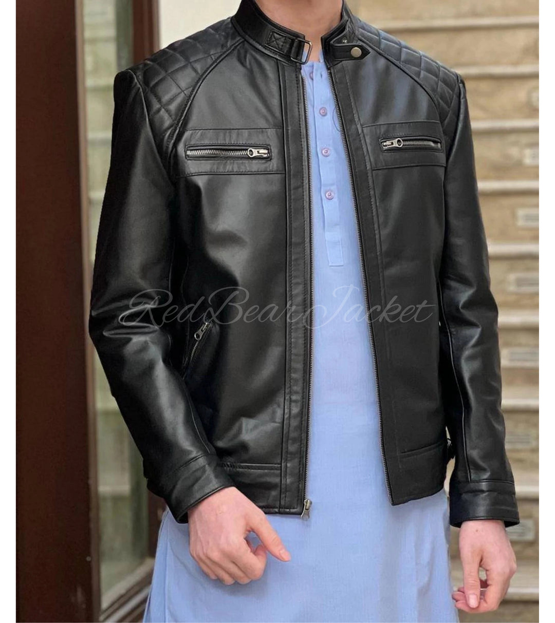 leather mens jacket