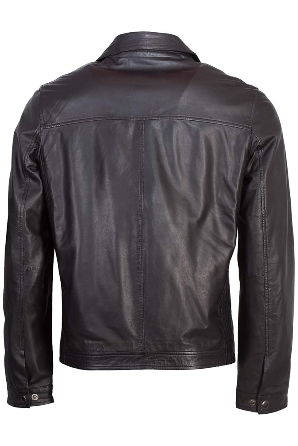 leather mens jacket black
