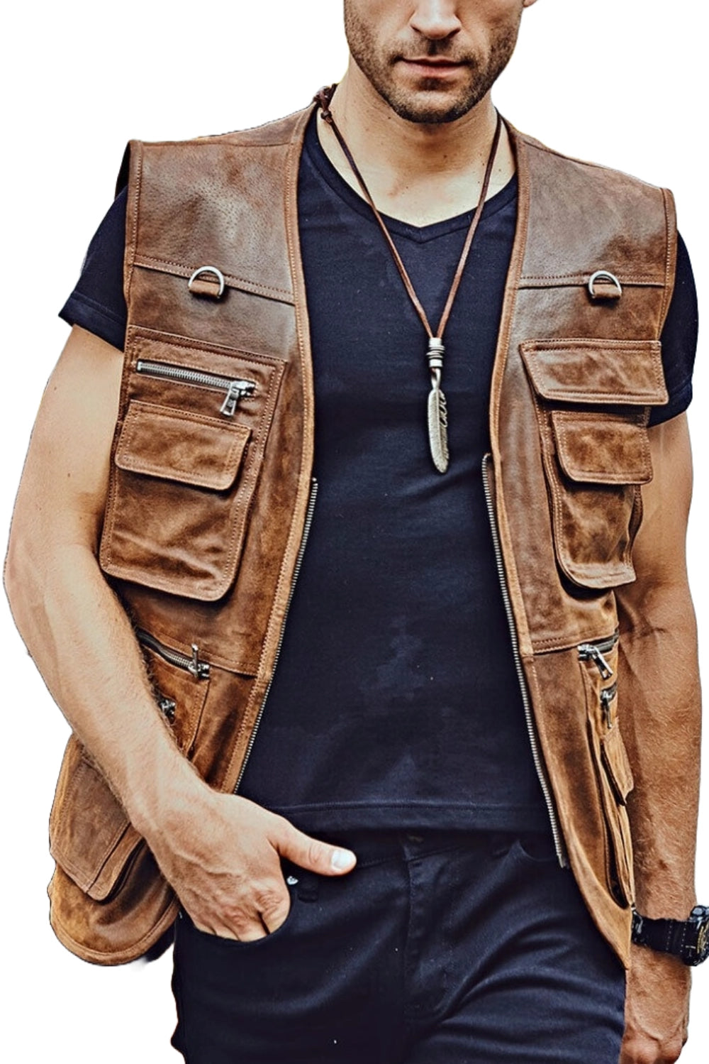 leather vest for men