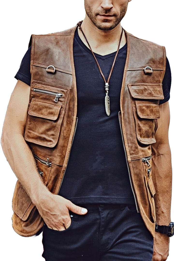 leather vest for men