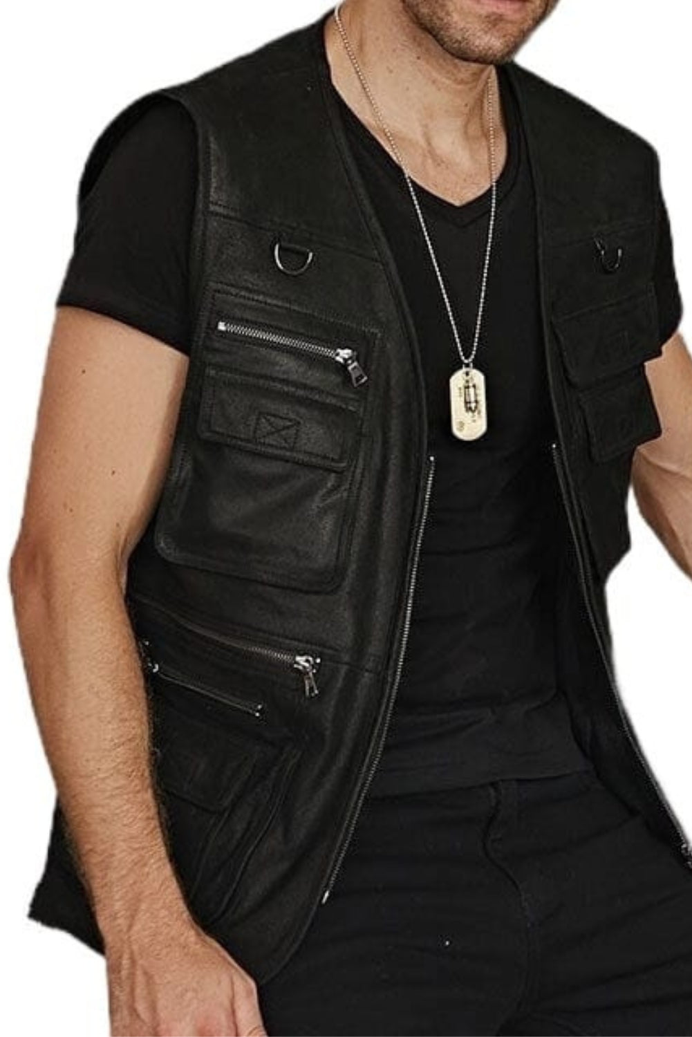 leather vest mens