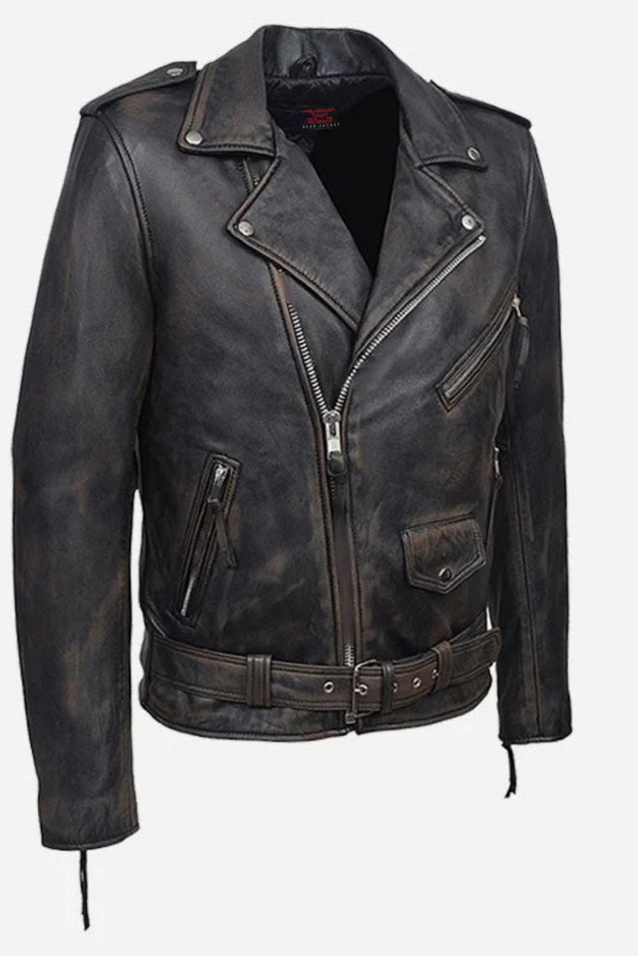 leather vintage jacket for men