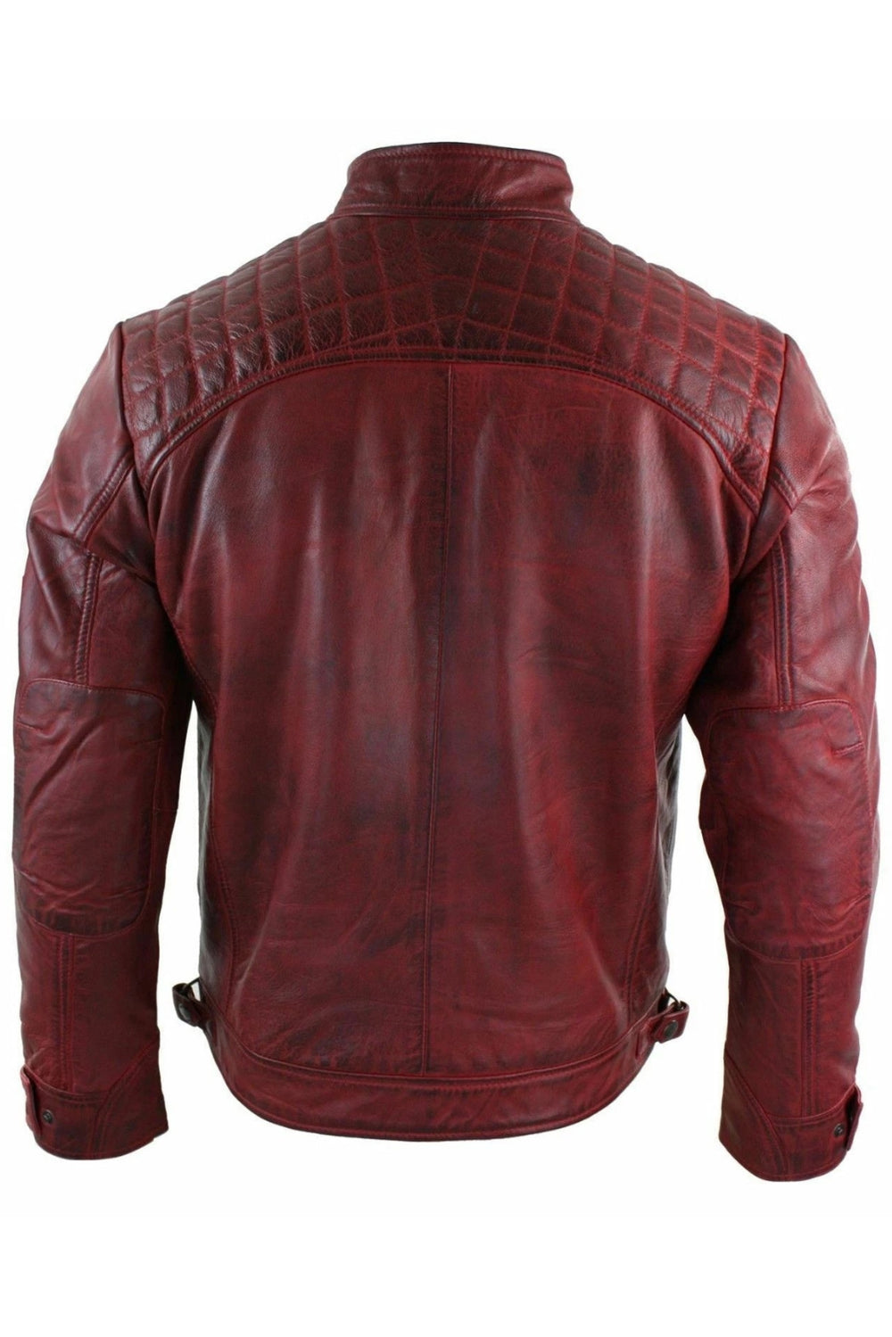 maroon leather jacket mens