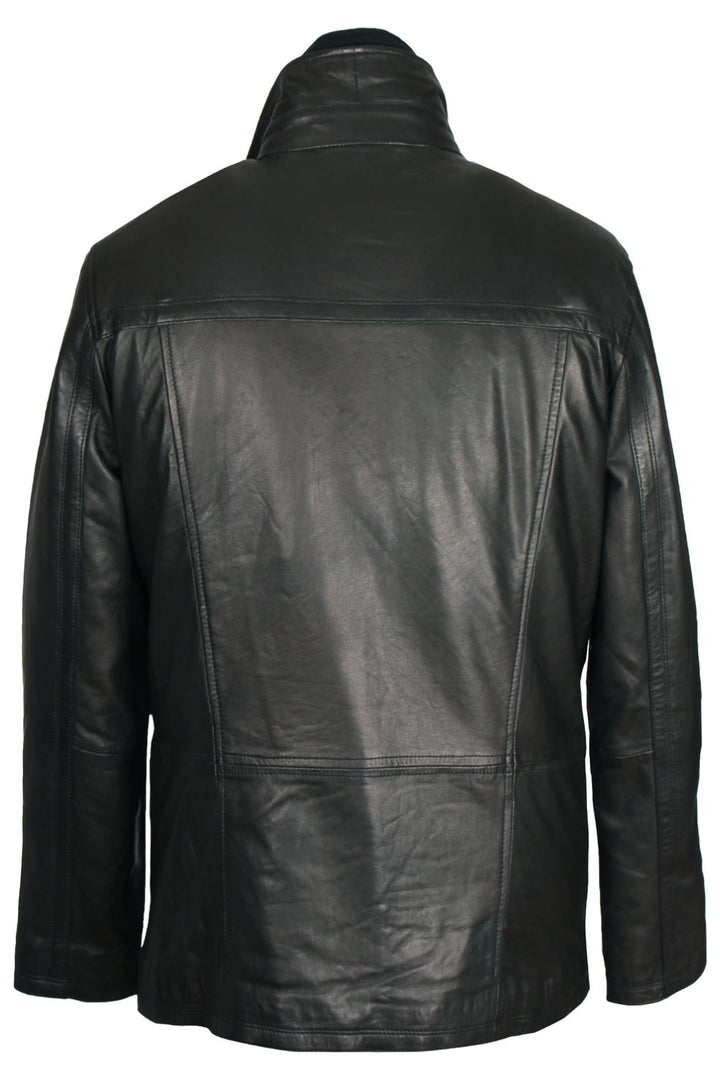 mens 3/4 length leather jacket