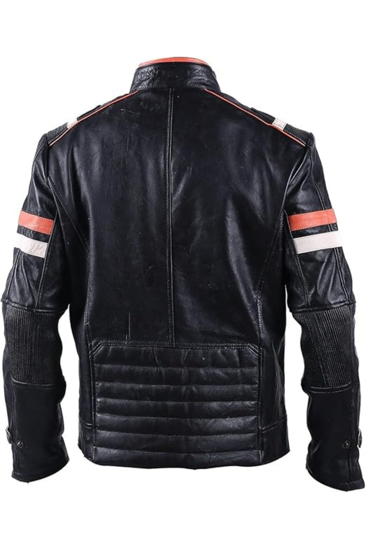 mens quilted leather jacket