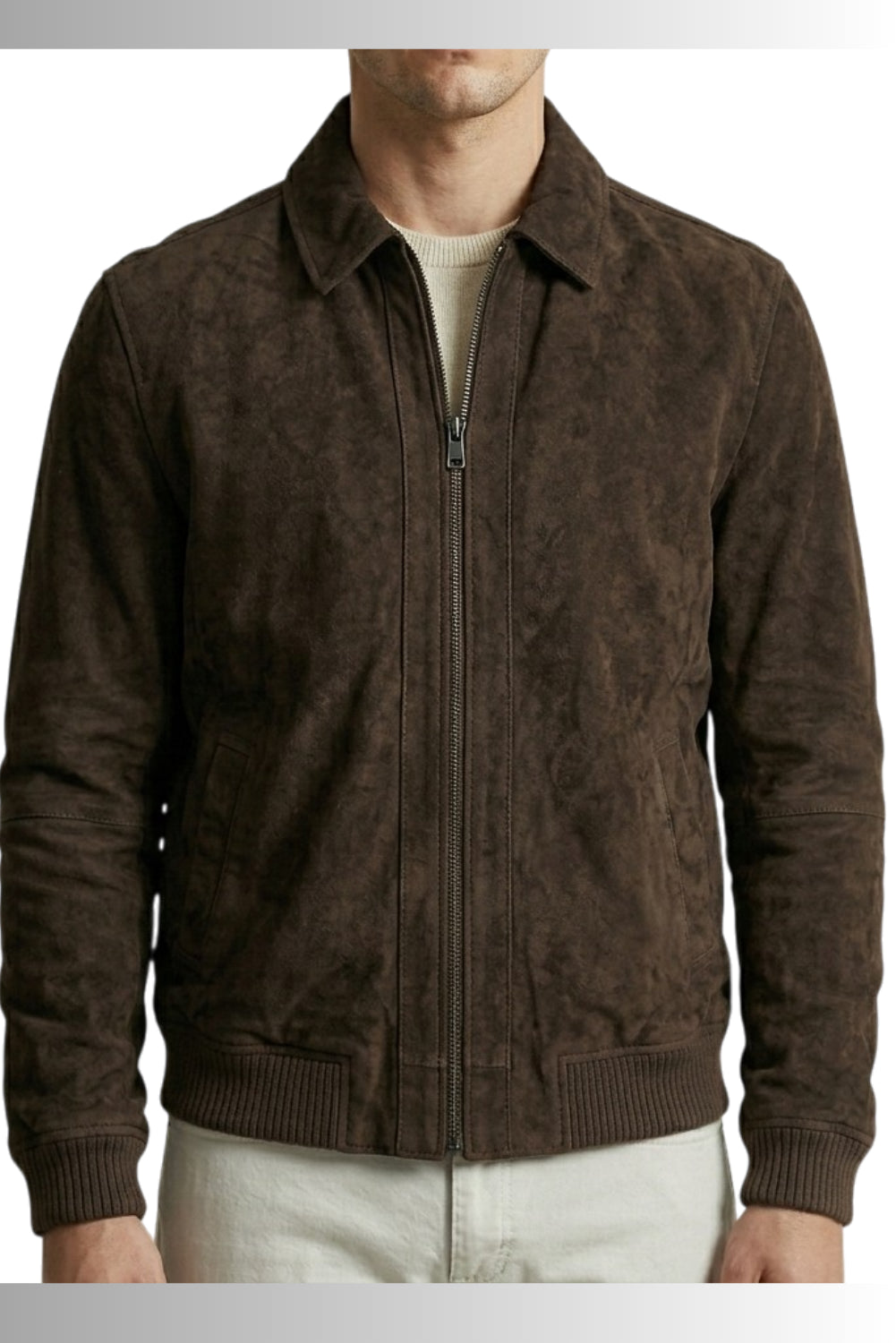 mens suede bomber jacket