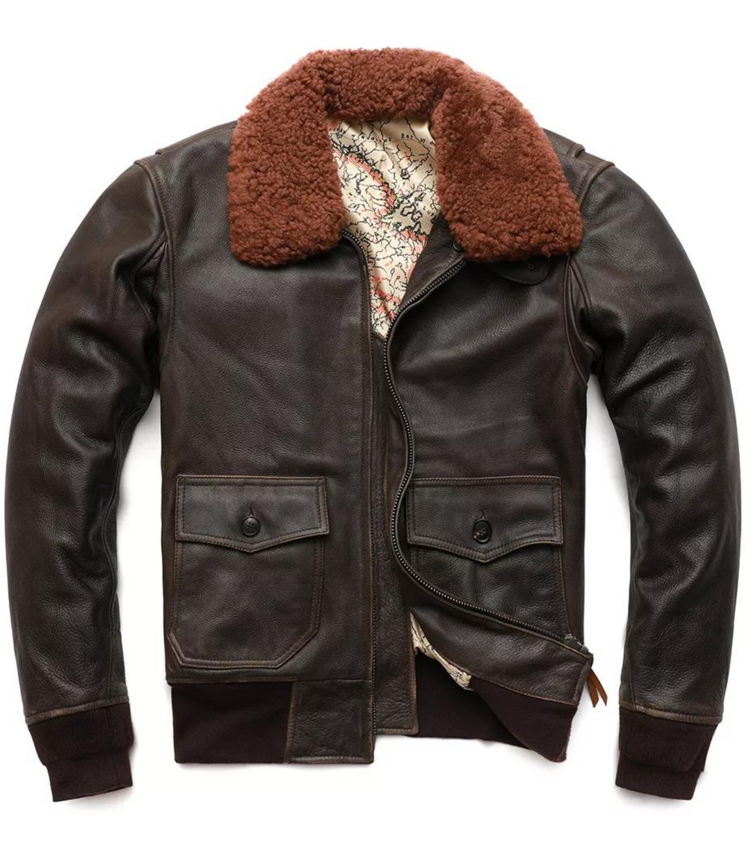 mens leather bomber jacket